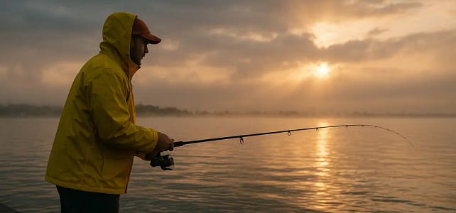 Corpus Christi Weather: What Anglers Should Know Corpus Christi weather over cloudy bay water with anglers watching the wind